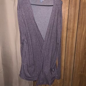 Purple cardigan